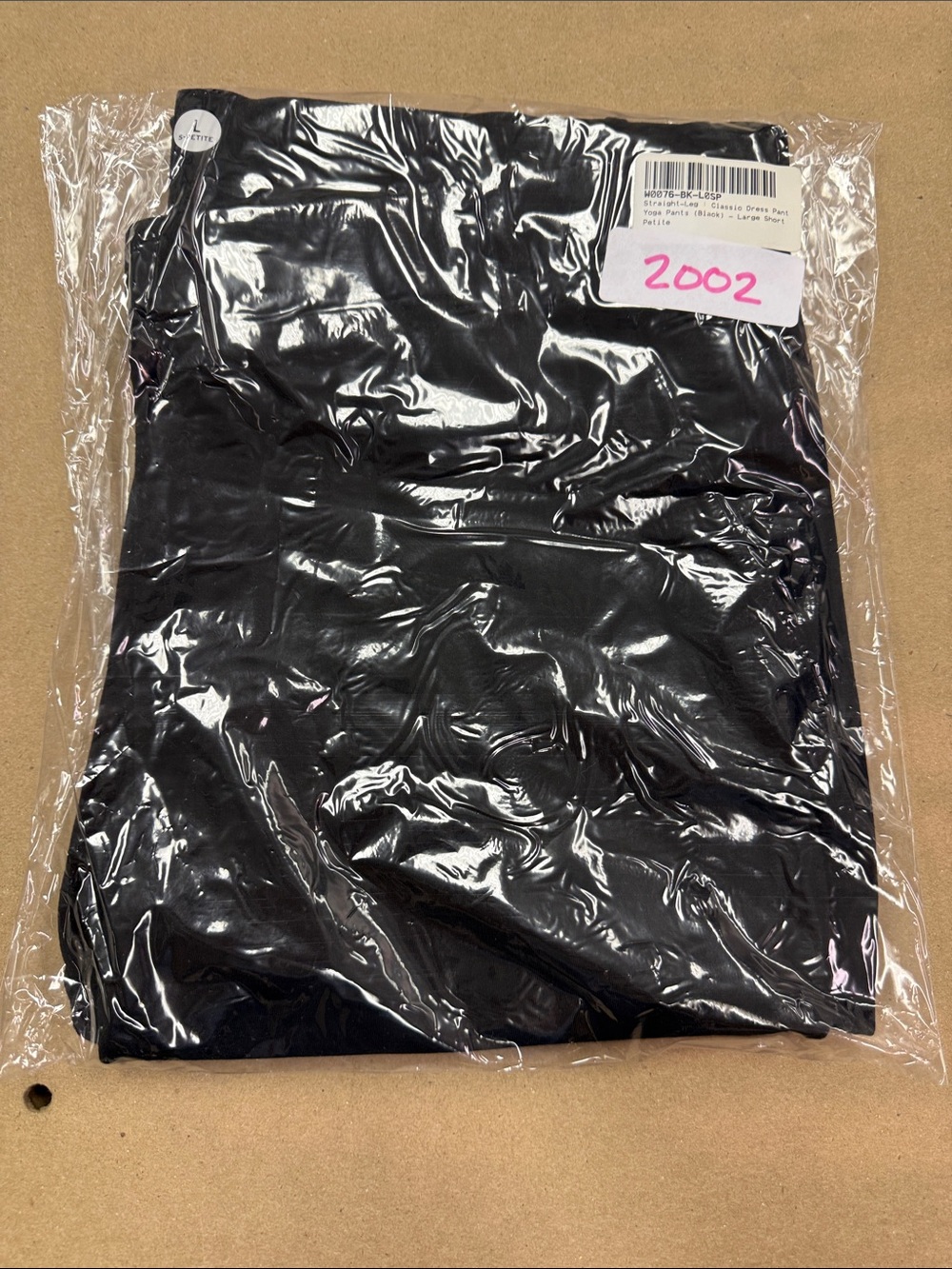 New Betabrand Black Straight Classic Dress Pant Yoga Pants Large Short Petite